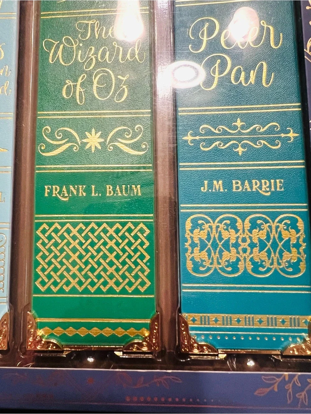 3 Once Upon a Time Bookmarks Vegan Leather Peter Pan Wizard Oz Alice Wonderland